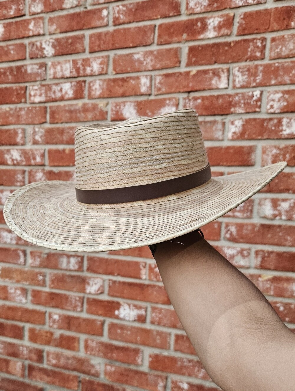 Women's Vagabond Gambler Hat with Brown Hat Band